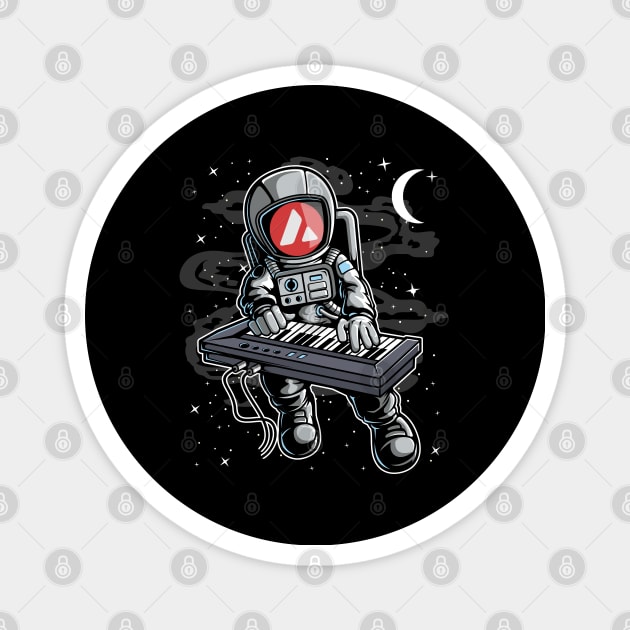 Astronaut Organ Avalanche AVAX Coin To The Moon Crypto Token Cryptocurrency Blockchain Wallet Birthday Gift For Men Women Kids Magnet by Thingking About